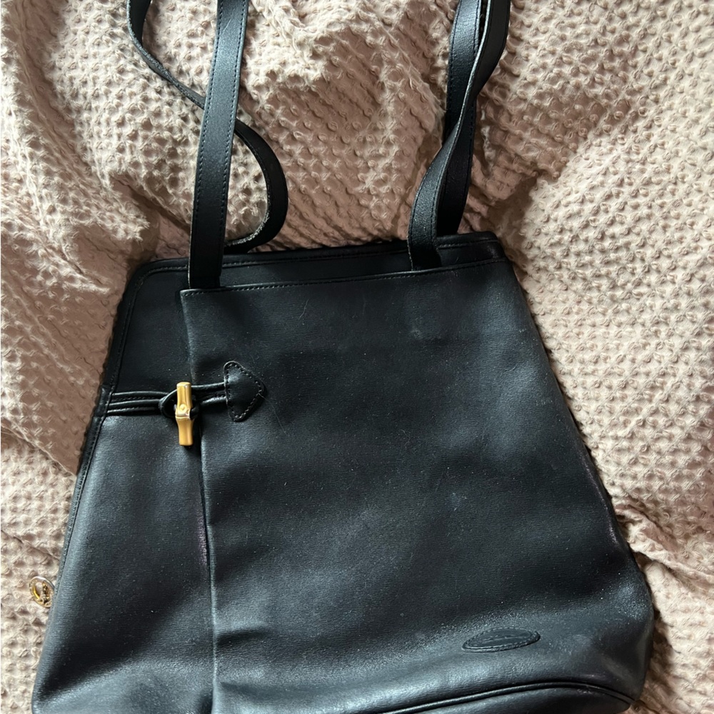 Vintage Longchamp Roseau bamboo toggle bag